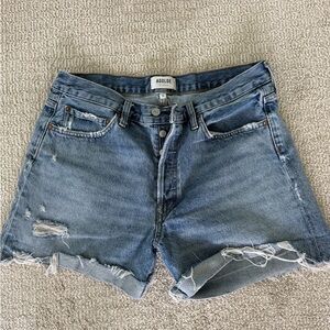 Agolde Parker Cuff Denim Shorts